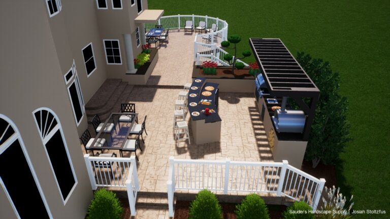 Hardscape Contractors in Elizabethtown, PA 25 3D Outdoor Kitchen Hardscape Installation