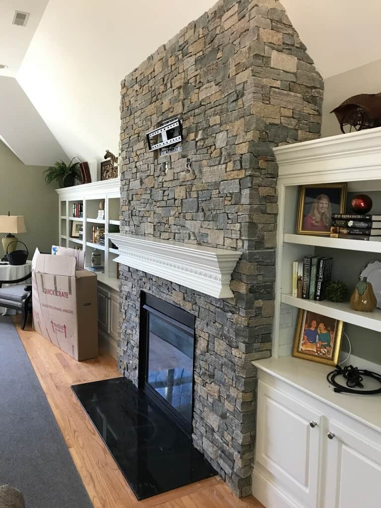 sp cambridge blend stone panel fireplace
