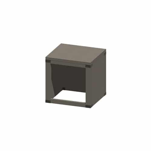 wood storage box square stoneage