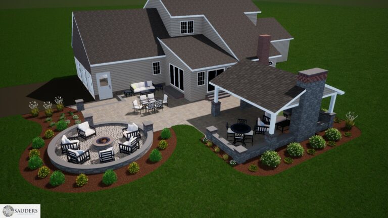 Fireplace & Fire Pit 3D Designs 7 smucker's hardscaping, efstration project 140c 030