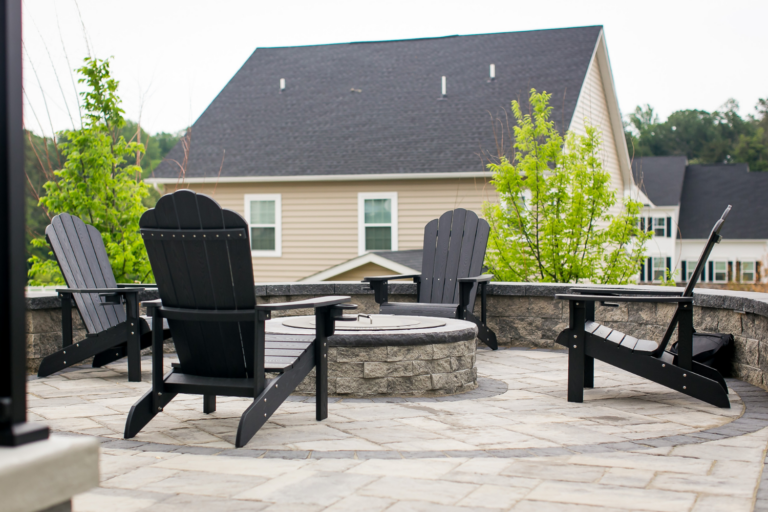 A Custom Walkway To A Fire Pit Patio 11 The custom Patio and walkway Hardscape Installation in West Chester, Pa