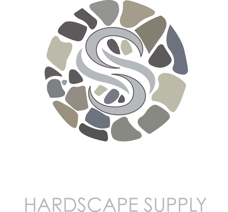 sauders hardscape supply logo square white text