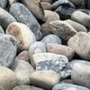 closeup of new 2-4 inch england river rock for sale through Sauders