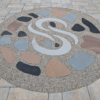 photo of a finished design with washed gravel earth color for sale